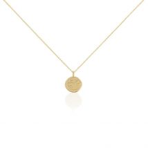 Collier Iago Plaqué Or Oxydes De Zirconium - Pour Femme - Pierre en Oxyde de Zirconium de forme Ronde - Motif Cercle - Histoire d'Or