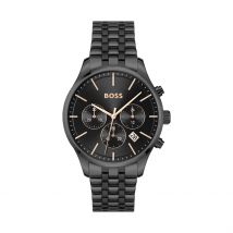 Montre Boss Avery Noir - Boîtier Noir - Cadran Noir - Bracelet Noir - Mécanisme en Quartz - Pour Homme - Histoire d'Or