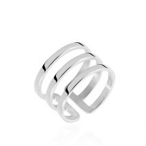 Bague Ajustable Adel Acier Blanc - Pour Femme - Histoire d'Or