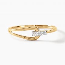 Bague Cyranna Or Jaune Diamant - Pour Femme - Pierre en Diamant de forme Ronde - Histoire d'Or