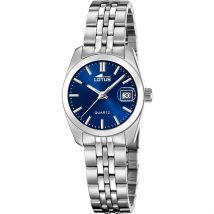 Montre Lotus Freedom Collection Bleu - Boîtier Blanc - Cadran Blanc - Bracelet Argenté - Mécanisme en Quartz - Pour Femme - Histoire d'Or