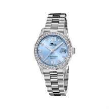 Montre Lotus Freedom Collection Bleu Sky - Boîtier Blanc - Cadran Blanc - Bracelet Argenté - Mécanisme en Quartz - Pour Femme - Histoire d'Or