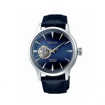 Montre Seiko Presage Bleu - Boîtier Blanc - Cadran Blanc - Bracelet Noir - Mécanisme en Automatique - Pour Homme - Histoire d'Or