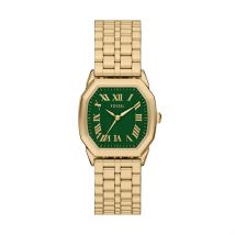 Montre Fossil Harlow Vert - Boîtier Doré - Cadran Vert - Bracelet Doré - Mécanisme en Quartz - Pour Femme - Histoire d'Or