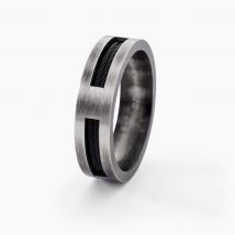 Bague Phebus Him Cosme Acier Noir - Pour Homme - Histoire d'Or