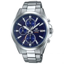 Montre Casio Edifice Bleu - Boîtier Blanc - Cadran Blanc - Bracelet Argenté - Mécanisme en Quartz - Pour Homme - Histoire d'Or