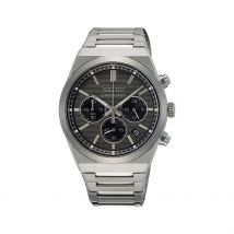 Montre Seiko Sport Gris - Boîtier Blanc - Cadran Gris - Bracelet Argenté - Mécanisme en Quartz - Pour Homme - Histoire d'Or