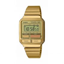 Montre Casio Collection Vintage - Boîtier Jaune - Cadran Champagne - Bracelet Doré - Mécanisme en Quartz - Pour Femme - Histoire d'Or