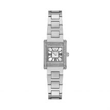 Montre Emporio Armani Nacre - Boîtier Blanc - Cadran Bicolore - Bracelet Argenté - Mécanisme en Quartz - Pour Femme - Histoire d'Or