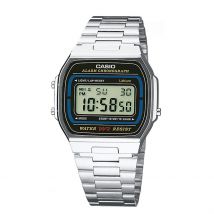 Montre Casio Collection Vintage Iconic Noir - Boîtier Argenté - Cadran Noir - Bracelet Argenté - Mécanisme en Quartz - Pour Unisex - Histoire d'Or