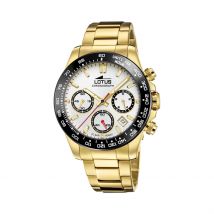 Montre Lotus Freedom Collection Blanc - Boîtier Jaune - Cadran Blanc - Bracelet Doré - Mécanisme en Quartz - Pour Homme - Histoire d'Or