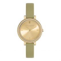 Montre Olivia Burton Vintage Bead Doré - Boîtier Jaune - Cadran Champagne - Bracelet Vert - Mécanisme en Quartz - Pour Femme - Histoire d'Or