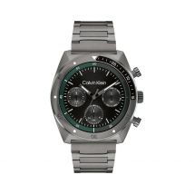 Montre Calvin Klein Ck Flex Multifonctions Noir - Boîtier Gris - Cadran Noir - Bracelet Gris - Mécanisme en Quartz - Pour Homme - Histoire d'Or