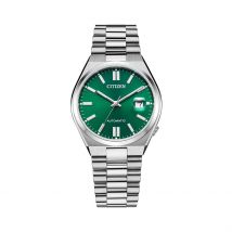 Montre Citizen Tsuyosa Nj0150 Vert - Boîtier Argenté - Cadran Vert - Bracelet Argenté - Mécanisme en Automatique - Pour Unisex - Histoire d'Or
