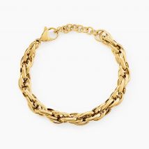 Bracelet Chaine Epaisse Acier Dore Dusty - Pour Femme - Histoire d'Or