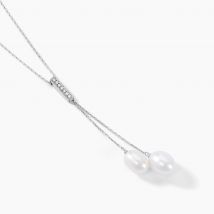 Collier Giacomo Or Blanc Perle De Culture - Pour Femme - Histoire d'Or