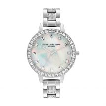 Montre Olivia Burton Treasure Nacre Blanche - Boîtier Blanc - Cadran Bicolore - Bracelet Argenté - Mécanisme en Quartz - Pour Femme - Histoire d'Or