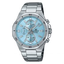 Montre Casio Edifice Azur - Boîtier Blanc - Cadran Bleu sky - Bracelet Argenté - Mécanisme en Quartz - Pour Homme - Histoire d'Or