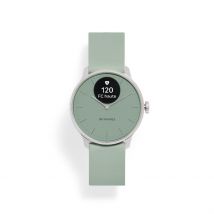 Montre Connectée Withings Scanwatch Light - Boîtier Blanc - Cadran Noir - Bracelet Vert - Mécanisme en Quartz - Pour Femme - Histoire d'Or