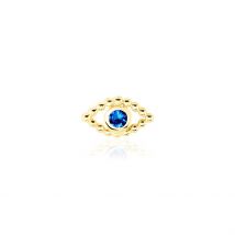 Piercing Oya Or Jaune Oxyde De Zirconium - Pour Femme - Pierre en Oxyde de Zirconium de forme Ronde - Motif Oeil - Histoire d'Or