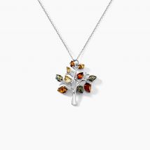 Collier Chahida Argent Blanc Ambre - Pour Femme - Histoire d'Or