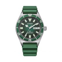 Montre Citizen Promaster Marine Auto Vert - Boîtier Argenté - Cadran - Bracelet Vert - Mécanisme en - Pour - Histoire d'Or