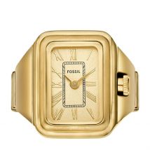 Montre Bague Fossil Raquel Watch Ring Doré - Boîtier Jaune - Cadran Champagne - Bracelet Doré - Mécanisme en Quartz - Pour Femme - Histoire d'Or