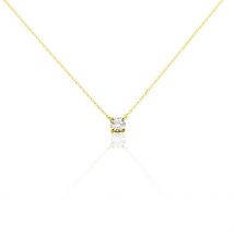 Collier Or Jaune Aphrodite Diamant - Pour Femme - Pierre en Diamant de forme Ronde - Histoire d'Or