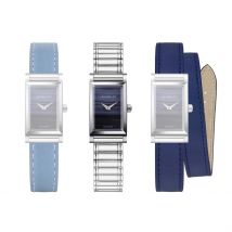 Coffret De Montre Herbelin Antares Bleu - Boîtier Blanc - Cadran Blanc - Bracelet Argenté - Mécanisme en Quartz - Pour Femme - Histoire d'Or