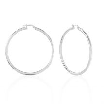 Créoles Argent Blanc Anne - Pour Femme - Histoire d'Or