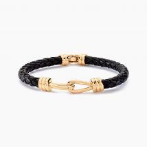 Bracelet Plaqué Or Rodolf Cuir - Pour Homme - Histoire d'Or