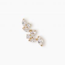 Piercing Evgeny Or Jaune Oxyde De Zirconium - Pour Femme - Pierre en Oxyde de Zirconium de forme Ronde - Motif Barrette - Histoire d'Or