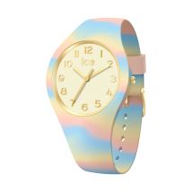 Montre Ice Watch Tie And Dye Beige - Boîtier Jaune - Cadran Tricolore - Bracelet Tricolore - Mécanisme en Quartz - Pour Famille - Histoire d'Or