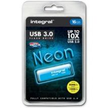 Integral Neon 16 GB USB 3.0 Flash Drive - Blue