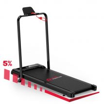Walking Pad Compact Treadmill with Brushless Motor 5% Manual Incline With Handrail / Black