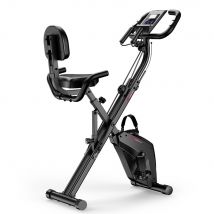 Space Saving Foldable Exercise Bike Upright Recumbent Fitness Bike with Resistance Bands Black