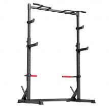 Barbell Squat Rack Height Adjustable Half-Rack with Pull Up Bar