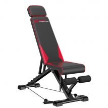 Adjustable Workout Weight Bench Folding Exercise Bench 8 Backrest Adjustment for Full Body Exercise with Resistance Bands
