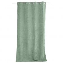 Rideau thermique en velours doublé polaire - Céladon - 140x260 cm - Velours - Home Maison