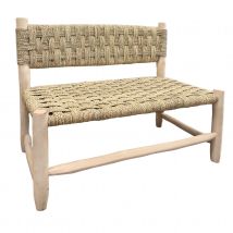 Grande banquette bois Marocaine - Beige - Bois - Home Maison