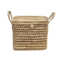 Malle de rangement feuille de palmier - Naturel - Osier - Home Maison