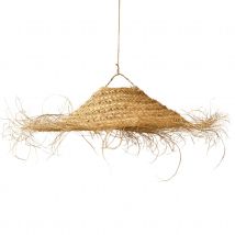 Abat-jour parasol Doum fibre de palmier - Naturel - Osier - Home Maison