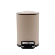 Poubelle de salle de bain métal mat - Taupe - 3L - Métal - Home Maison