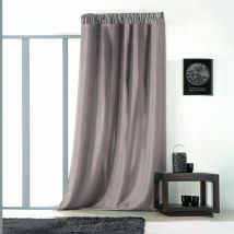 Rideau uni avec galon fronceur - Beige - Polyester - Home Maison