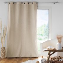 Rideau à Oeillets Jupiter Lin Isolant - Beige - Home Maison