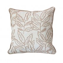 Coussin déhoussable en coton recyclé Chambray - Beige - Coton/Polyester - Home Maison