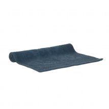 Tapis de bain à motif géométrique - Bleu - 50x80 cm - Coton - Home Maison