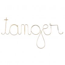 Mot fil de laiton "TANGER" - Doré Vieilli - 30x15 cm - Métal - Home Maison