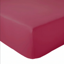 Drap Housse coton bonnet 23 cm fabriqué en France - Rose foncé - 140x190 cm - Coton - Home Maison