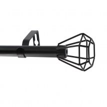 Kit tringle à rideaux extensible géométrique - Noir - Métal - Home Maison